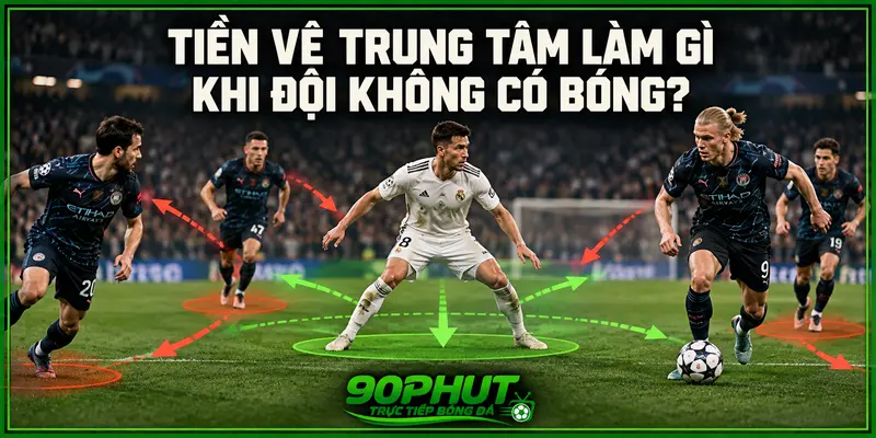 Tiền vệ trung tâm làm gì khi đội không có bóng