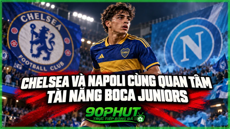 Chelsea và Napoli cùng quan tâm tài năng Boca Juniors