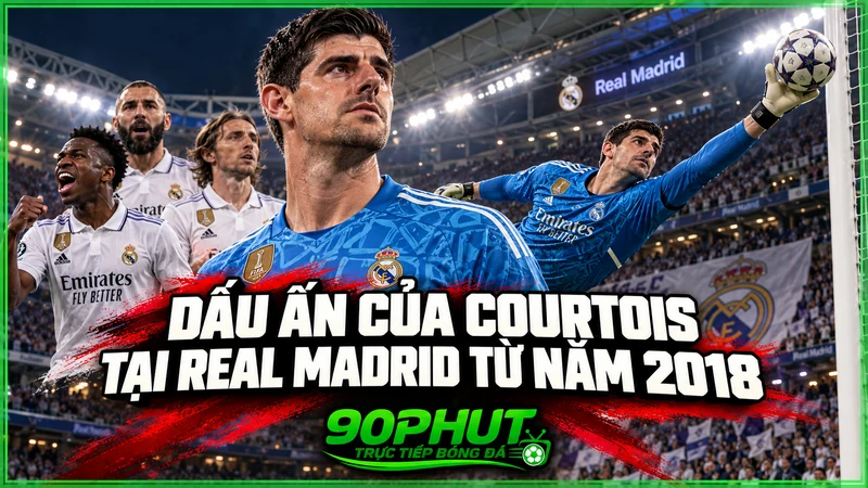 Dấu ấn của Courtois tại Real Madrid từ năm 2018