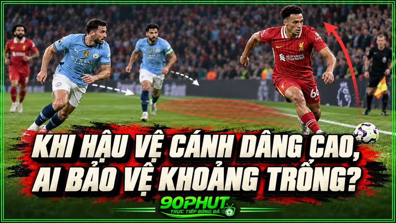 Khi hậu vệ cánh dâng cao, ai bảo vệ khoảng trống